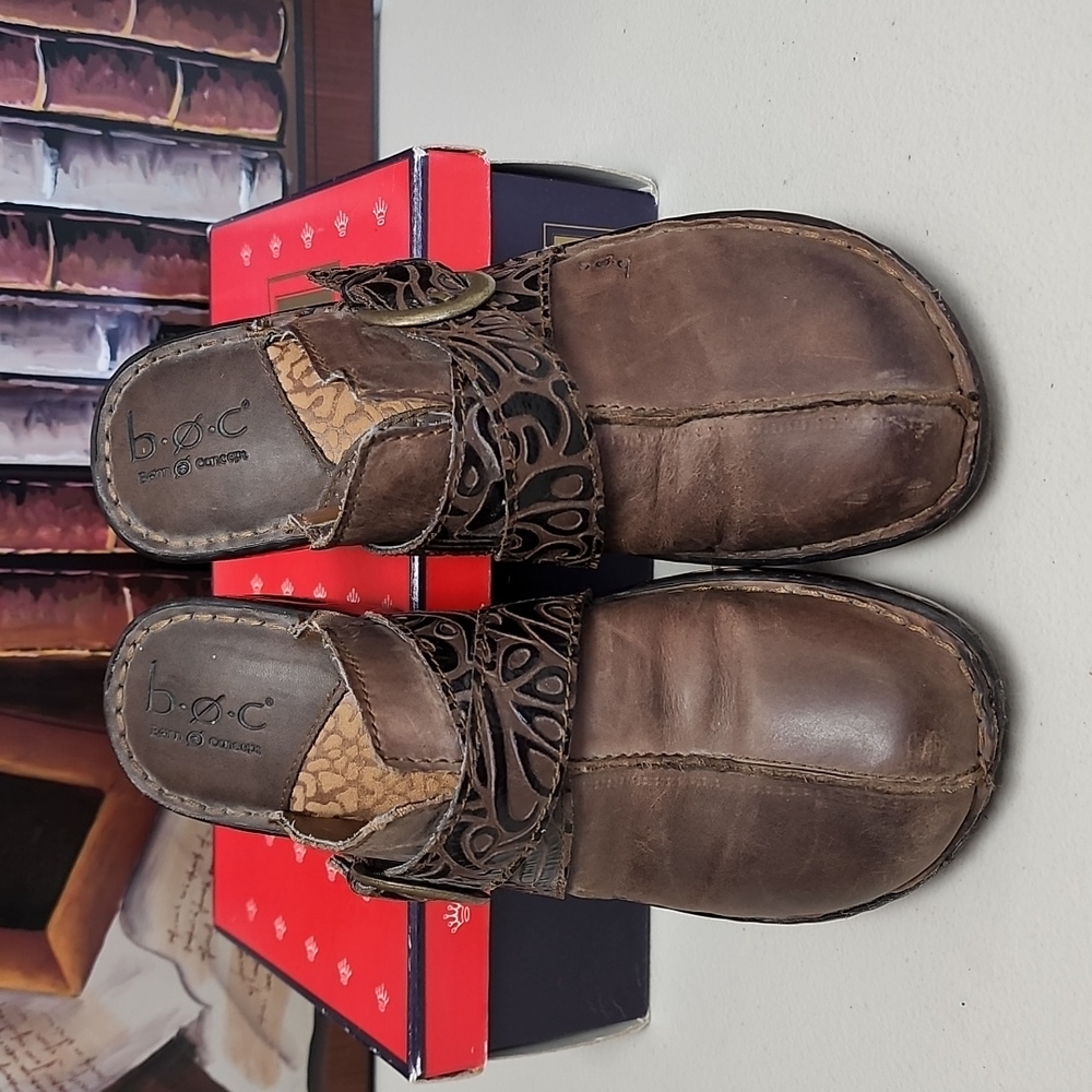 b.o.c. Brown Leather Shoes Clogs
